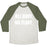 Virgin Teez  Baseball Tee Unisex Tri-Blend Baseball Tee / small / Oatmeal / Moss ALL BUFF. NO FLUFF. UNISEX TRI-BLEND BASEBALL TEE