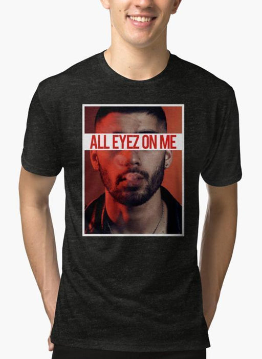 Imtiaz Zuhaib T-SHIRT SMALL All Eyes On Me Black Malange T-shirt