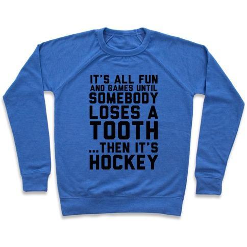 Virgin Teez  Pullover Crewneck Sweatshirt / x-small / Heathered Blue ALL FUN AND GAMES CREWNECK SWEATSHIRT