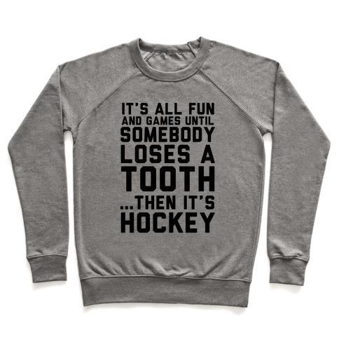 Virgin Teez  Pullover Crewneck Sweatshirt / x-small / Heathered Gray ALL FUN AND GAMES CREWNECK SWEATSHIRT