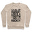 Virgin Teez  Pullover Crewneck Sweatshirt / x-small / Heathered Oatmeal ALL FUN AND GAMES CREWNECK SWEATSHIRT