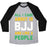 Virgin Teez  Baseball Tee Unisex Tri-Blend Baseball Tee / small / Athletic Gray / Black ALL I CARE ABOUT IS BJJ AND LIKE 2 PEOPLE UNISEX TRI-BLEND BASEBALL TEE