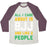 Virgin Teez  Baseball Tee Unisex Tri-Blend Baseball Tee / small / Oatmeal / Maroon ALL I CARE ABOUT IS BJJ AND LIKE 2 PEOPLE UNISEX TRI-BLEND BASEBALL TEE