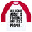 Virgin Teez  Baseball Tee Unisex Classic Baseball Tee / x-small / White/Red ALL I CARE ABOUT IS FOOTBALL AND LIKE TWO PEOPLE UNISEX CLASSIC BASEBALL TEE