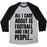 Virgin Teez  Baseball Tee Unisex Tri-Blend Baseball Tee / small / Athletic Gray / Black ALL I CARE ABOUT IS FOOTBALL AND LIKE TWO PEOPLE UNISEX TRI-BLEND BASEBALL TEE