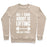 Virgin Teez  Pullover Crewneck Sweatshirt / x-small / Heathered Oatmeal ALL I CARE ABOUT IS LIFTING AND LIKE TWO PEOPLE CREWNECK SWEATSHIRT
