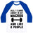 Virgin Teez  Baseball Tee Unisex Classic Baseball Tee / x-small / White/Blue ALL I CARE ABOUT IS MY MACROS AND LIKE 2 PEOPLE UNISEX CLASSIC BASEBALL TEE