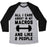 Virgin Teez  Baseball Tee Unisex Tri-Blend Baseball Tee / small / Athletic Gray / Black ALL I CARE ABOUT IS MY MACROS AND LIKE 2 PEOPLE UNISEX TRI-BLEND BASEBALL TEE
