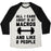 Virgin Teez  Baseball Tee Unisex Tri-Blend Baseball Tee / small / Oatmeal / Black ALL I CARE ABOUT IS MY MACROS AND LIKE 2 PEOPLE UNISEX TRI-BLEND BASEBALL TEE