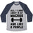 Virgin Teez  Baseball Tee Unisex Tri-Blend Baseball Tee / small / Athletic Gray / Navy ALL I CARE ABOUT IS MY MACROS AND LIKE 2 PEOPLE UNISEX TRI-BLEND BASEBALL TEE