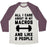 Virgin Teez  Baseball Tee Unisex Tri-Blend Baseball Tee / small / Oatmeal / Maroon ALL I CARE ABOUT IS MY MACROS AND LIKE 2 PEOPLE UNISEX TRI-BLEND BASEBALL TEE