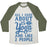 Virgin Teez  Baseball Tee Unisex Tri-Blend Baseball Tee / small / Oatmeal / Moss ALL I CARE ABOUT IS YOGA AND LIKE 2 PEOPLE UNISEX TRI-BLEND BASEBALL TEE