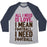 Virgin Teez  Baseball Tee Unisex Tri-Blend Baseball Tee / small / Athletic Gray / Navy ALL I NEED IS FOOTBALL UNISEX TRI-BLEND BASEBALL TEE