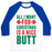 Virgin Teez  Baseball Tee Unisex Classic Baseball Tee / x-small / White/Blue ALL I WANT FOR CHRISTMAS IS A NICE BUTT UNISEX CLASSIC BASEBALL TEE
