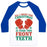 Virgin Teez  Baseball Tee Unisex Classic Baseball Tee / x-small / White/Blue ALL I WANT FOR CHRISTMAS IS YOUR TWO FRONT TEETH UNISEX CLASSIC BASEBALL TEE