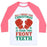 Virgin Teez  Baseball Tee Unisex Classic Baseball Tee / x-small / White/Neon Pink ALL I WANT FOR CHRISTMAS IS YOUR TWO FRONT TEETH UNISEX CLASSIC BASEBALL TEE