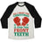 Virgin Teez  Baseball Tee Unisex Tri-Blend Baseball Tee / small / Oatmeal / Black ALL I WANT FOR CHRISTMAS IS YOUR TWO FRONT TEETH UNISEX TRI-BLEND BASEBALL TEE