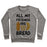 Virgin Teez  Pullover Crewneck Sweatshirt / x-small / Heathered Gray ALL MY FRIENDS ARE BREAD CREWNECK SWEATSHIRT