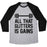 Virgin Teez  Baseball Tee Unisex Tri-Blend Baseball Tee / small / Athletic Gray / Black ALL THAT GLITTERS IS GAINS UNISEX TRI-BLEND BASEBALL TEE