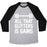 Virgin Teez  Baseball Tee Unisex Tri-Blend Baseball Tee / small / Athletic Gray / Black ALL THAT GLITTERS IS GAINS UNISEX TRI-BLEND BASEBALL TEE