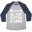 Virgin Teez  Baseball Tee Unisex Tri-Blend Baseball Tee / small / Athletic Gray / Navy ALL THAT GLITTERS IS GAINS UNISEX TRI-BLEND BASEBALL TEE