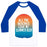 Virgin Teez  Baseball Tee Unisex Classic Baseball Tee / x-small / White/Blue ALL THE BEACHES UNISEX CLASSIC BASEBALL TEE