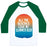 Virgin Teez  Baseball Tee Unisex Classic Baseball Tee / x-small / White/Dark Green ALL THE BEACHES UNISEX CLASSIC BASEBALL TEE