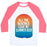 Virgin Teez  Baseball Tee Unisex Classic Baseball Tee / x-small / White/Neon Pink ALL THE BEACHES UNISEX CLASSIC BASEBALL TEE
