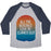 Virgin Teez  Baseball Tee Unisex Tri-Blend Baseball Tee / small / Athletic Gray / Navy ALL THE BEACHES UNISEX TRI-BLEND BASEBALL TEE