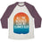 Virgin Teez  Baseball Tee Unisex Tri-Blend Baseball Tee / small / Oatmeal / Maroon ALL THE BEACHES UNISEX TRI-BLEND BASEBALL TEE
