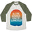 Virgin Teez  Baseball Tee Unisex Tri-Blend Baseball Tee / small / Oatmeal / Moss ALL THE BEACHES UNISEX TRI-BLEND BASEBALL TEE
