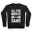 Virgin Teez  Pullover Crewneck Sweatshirt / x-small / Black ALL YOU NEED IS GAINS CREWNECK SWEATSHIRT