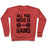 Virgin Teez  Pullover Crewneck Sweatshirt / x-small / Heathered Red ALL YOU NEED IS GAINS CREWNECK SWEATSHIRT