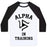 Virgin Teez  Baseball Tee Unisex Classic Baseball Tee / x-small / White/Black ALPHA IN TRAINING UNISEX CLASSIC BASEBALL TEE