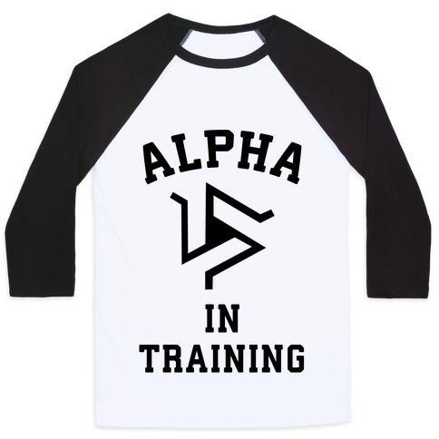 Virgin Teez  Baseball Tee Unisex Classic Baseball Tee / x-small / White/Black ALPHA IN TRAINING UNISEX CLASSIC BASEBALL TEE