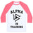 Virgin Teez  Baseball Tee Unisex Classic Baseball Tee / x-small / White/Neon Pink ALPHA IN TRAINING UNISEX CLASSIC BASEBALL TEE