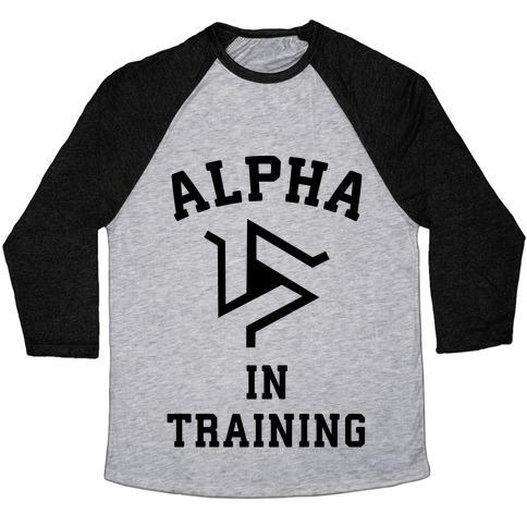Virgin Teez  Baseball Tee Unisex Tri-Blend Baseball Tee / small / Athletic Gray / Black ALPHA IN TRAINING UNISEX TRI-BLEND BASEBALL TEE