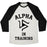 Virgin Teez  Baseball Tee Unisex Tri-Blend Baseball Tee / small / Oatmeal / Black ALPHA IN TRAINING UNISEX TRI-BLEND BASEBALL TEE