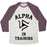 Virgin Teez  Baseball Tee Unisex Tri-Blend Baseball Tee / small / Oatmeal / Maroon ALPHA IN TRAINING UNISEX TRI-BLEND BASEBALL TEE