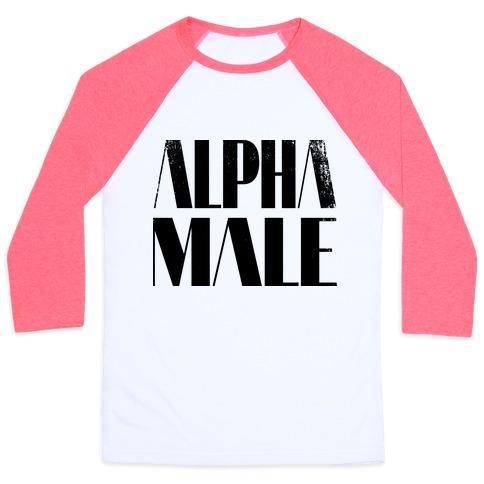 Virgin Teez  Baseball Tee Unisex Classic Baseball Tee / x-small / White/Neon Pink ALPHA MALE UNISEX CLASSIC BASEBALL TEE
