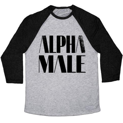 Virgin Teez  Baseball Tee Unisex Tri-Blend Baseball Tee / small / Athletic Gray / Black ALPHA MALE UNISEX TRI-BLEND BASEBALL TEE