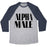 Virgin Teez  Baseball Tee Unisex Tri-Blend Baseball Tee / small / Athletic Gray / Navy ALPHA MALE UNISEX TRI-BLEND BASEBALL TEE