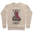 Virgin Teez  Pullover Crewneck Sweatshirt / x-small / Heathered Oatmeal ALWAYS HUNGRY CREWNECK SWEATSHIRT