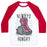 Virgin Teez  Baseball Tee Unisex Classic Baseball Tee / x-small / White/Red ALWAYS HUNGRY UNISEX CLASSIC BASEBALL TEE