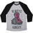 Virgin Teez  Baseball Tee Unisex Tri-Blend Baseball Tee / small / Athletic Gray / Black ALWAYS HUNGRY UNISEX TRI-BLEND BASEBALL TEE