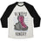 Virgin Teez  Baseball Tee Unisex Tri-Blend Baseball Tee / small / Oatmeal / Black ALWAYS HUNGRY UNISEX TRI-BLEND BASEBALL TEE