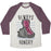 Virgin Teez  Baseball Tee Unisex Tri-Blend Baseball Tee / small / Oatmeal / Maroon ALWAYS HUNGRY UNISEX TRI-BLEND BASEBALL TEE