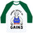 Virgin Teez  Baseball Tee Unisex Classic Baseball Tee / x-small / White/Dark Green AMBER WAVES OF GAINS UNISEX CLASSIC BASEBALL TEE
