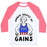 Virgin Teez  Baseball Tee Unisex Classic Baseball Tee / x-small / White/Neon Pink AMBER WAVES OF GAINS UNISEX CLASSIC BASEBALL TEE