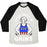 Virgin Teez  Baseball Tee Unisex Tri-Blend Baseball Tee / small / Oatmeal / Black AMBER WAVES OF GAINS UNISEX TRI-BLEND BASEBALL TEE
